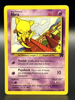 Abra 49/82 Common Team Rocket Unlimited WOTC Pokemon TCG - LP/MP - Image 1