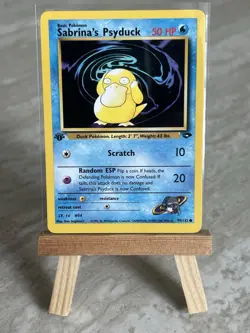 Pokemon TCG Sabrina's Psyduck 99/132 1st Edition Gym Challenge (English) - NM - Image 1