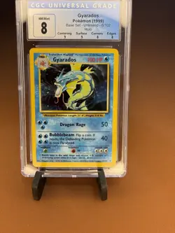 Pokemon Gyarados Base Set 6/102 Holo Rare 1999 CGC 8 - Image 1