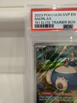 Pokemon Snorlax #051 SV Scarlet & Violet Promo Holo PSA 9 2023 Elite Trainer - Image 2