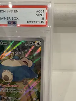 Pokemon Snorlax #051 SV Scarlet & Violet Promo Holo PSA 9 2023 Elite Trainer - Image 3