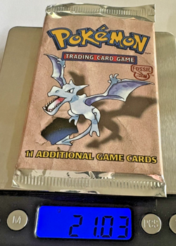(HEAVY) Pokemon Fossil Booster Pack Unlimited –Aerodactyl- 1999 Sealed– 21.03 g - Image 2