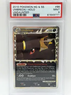2010 POKEMON UNDAUNTED UMBREON PRIME #86 ULTRA RARE PSA 9 MINT #161649771 - Image 1