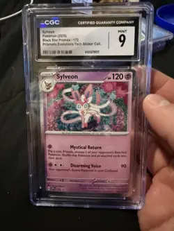 Pokemon Sylveon Cosmos Holo #172 Prismatic Evolutions Promo - CGC 9 - Image 2