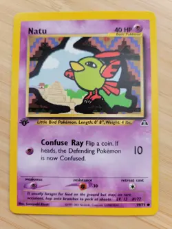 Pokemon TCG Natu Neo Discovery 59 Regular 1st Edition Common - Image 1