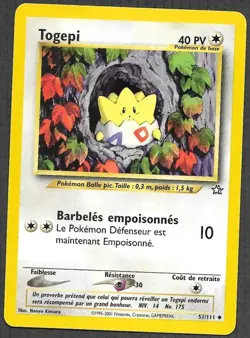 Carte Pokemon Togepi 51/111 - Neo Genesis Wizards (vf) - Image 1