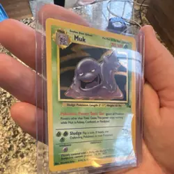 Pokemon TCG 1999 Muk Fossil 13/62 70 HP Holo Rare Unlimited - Image 3
