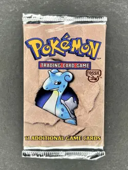 Pokemon Fossil Unlimited Booster Pack Sealed Lapras Art 1999 WOTC 21.01g—HEAVY - Image 4