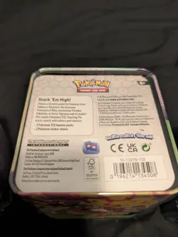 3 BRAND NEW-Pokemon TCG: Stacking Tins (3 Booster Packs Inside each, 9 total) - Image 3