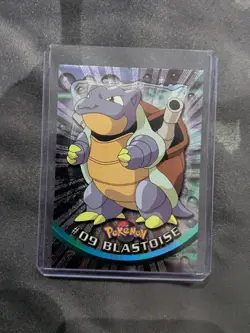 Pokemon TCG Blastoise #9 BLUE Logo 1999 Topps TV Holo Foil - Image 1