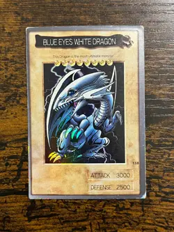 Blue-Eyes White Dragon No.9 & 118 YuGiOh! Bandai OCG Japanese Cardass Heavy Play - Image 3