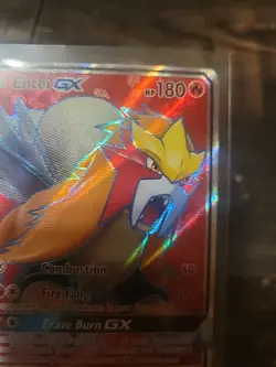 Pokemon Entei GX Ultra Rare Full Art Shining Legends Holo 180 HP 71/73 Card - Image 4