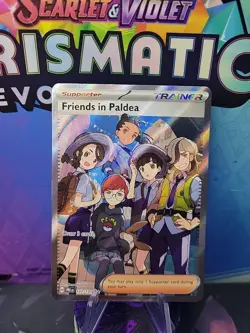 Pokemon TCG Friends in Paldea Prismatic Evolutions Ultra Rare Card 137/131 SV - Image 1