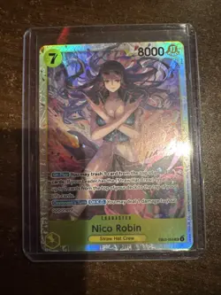 One Piece Nico Robin EB03-055 SR Full Art Holo 8000 Power 7 Cost Card - Image 1
