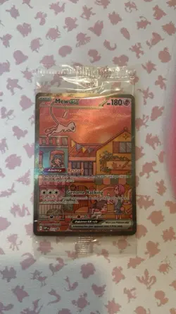 Pokemon Mew EX Full Art Promo Holo Card SVP Scarlet & Violet 053 SEALED - Image 1