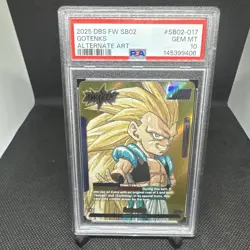2025 DRAGON BALL SUPER CARD GAME FUSION WORLD MANGA 02 GOLD GOTENKS PSA 10 - Image 1