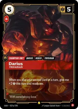 Riftbound Darius Trifarian (Alternate Art) NM Foil Origins - Image 1