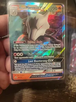 Pokemon Alolan Marowak GX Full Art Holo Promo Card SM187 SM 200HP - Image 1