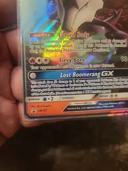 Pokemon Alolan Marowak GX Full Art Holo Promo Card SM187 SM 200HP - Image 2