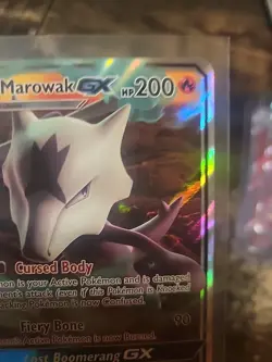 Pokemon Alolan Marowak GX Full Art Holo Promo Card SM187 SM 200HP - Image 4