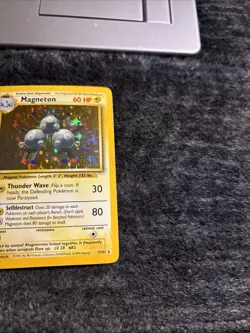 Pokemon TCG Magneton Base Set Holo Unlimited Rare Card 9/102 MP - Image 5