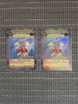 Vintage Digimon Battle Series 4 Cards Silphymon BO-176 (X2) Holo And Non Holo - Image 1