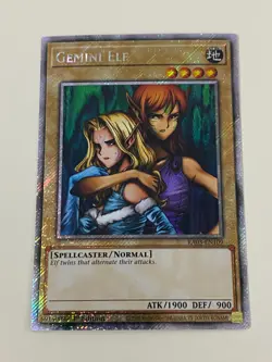Yugioh Gemini Elf x 3 - 1st Edition Platinum Secret Rare NM - Free Holo Card A - Image 2