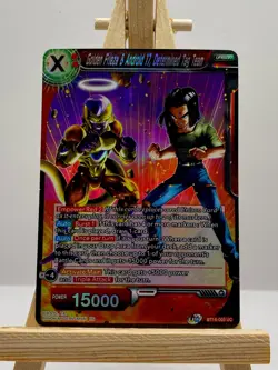 Dragon Ball Super CCG Golden Frieza & Android 17, Determined Tag Team Foil Card - Image 1