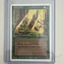 Regrowth MTG Unlimited Uncommon Green Sorcery Slightly Played x1 GG5 - Image 1