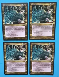 Magic the Gathering MTG Ice Age ELEMENTAL AUGURY X 4 (3 LP/EX & 1 MP) Rare 1995! - Image 1