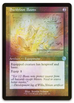 Swiftfoot Boots (Schematic) #121 (Foil) (NM) Brothers' War BRR Magic MTG - Image 1