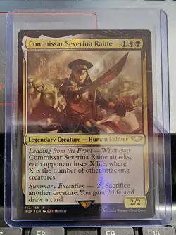 MTG Commissar Severina Raine Universes Beyond: Warhammer 40,000 Surge Foil NM-M - Image 1
