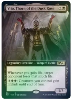 Vito, Thorn of the Dusk Rose (Extended Art) Core Set 2021 Foil- NM/M - Image 1