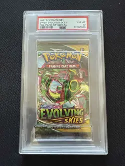 Pokemon Evolving Skies Rayquaza Art Authentic Sealed Booster Pack PSA 10 - Image 1