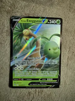 Alolan Exeggutor V 005/078 and SWSH225 Pokemon GO Holo Radiant Rare Card & Jumbo - Image 1