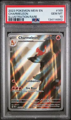 2023 POKEMON MEW EN-151 ILLUSTRATION RARE #169 CHARMELEON PSA 10 - Image 1
