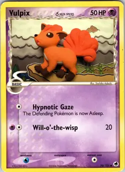 Vulpix (Delta Species) 70/101 Dragon Frontiers Pokemon TCG LP Normal - Image 1