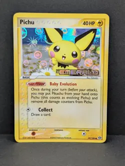 Pichu 59/106 EX Emerald Reverse Holo Rare Pokemon TCG Nintendo Pikachu LP - Image 1
