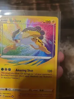 2020 Pokemon Sword Shield Vivid Voltage Raikou AR Amazing Rare #50/185 - NM - Image 4