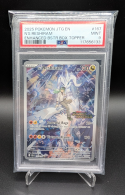 (PSA 9) Pokemon: Journey Together – N's Reshiram #167 [Box Topper/Stamped] - Image 1
