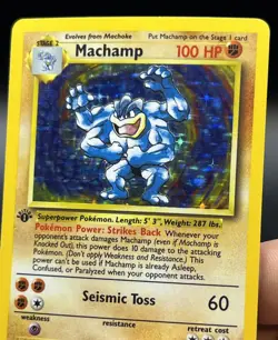 Machamp 08/102 1st Edition Holo Rare Base Set WOTC Pokemon TCG - LP/MP - Image 3