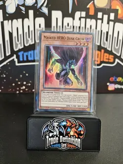 MZMU-EN014 Masked HERO Dusk Crow Super Rare YuGiOh! NEW - Image 1