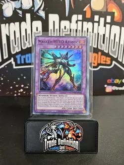 MZMU-EN016 Masked HERO Atomic Super Rare YuGiOh! NEW - Image 1