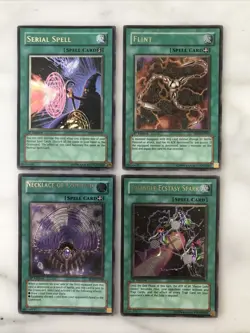 Yu-Gi-Oh! 4x “ULTIMATE RARE SPELLS” All 4 1st Ed (P185) - Image 1