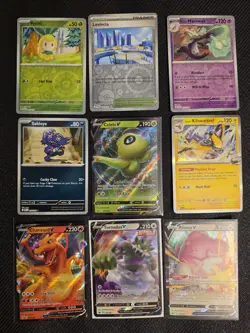Pokemon Card Lot Holo 9 Cards Full Art, Reverse Holo & Chilling Reign Charizard - Image 1