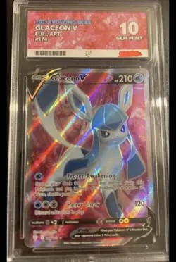 Glaceon V Full Art 174/203 Evolving Skies ACE 10 Pokemon card cards mint - Image 1