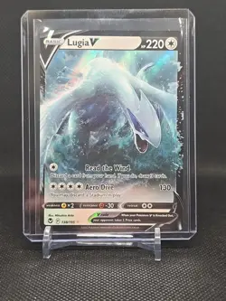 Pokemon Lugia v TCG 138/195 Sword & Shield Silver Tempest Holo Card - NM! - Image 3