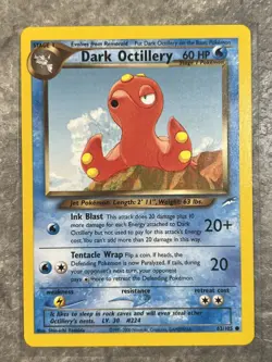 Dark Octillery 62/105 Pokemon TCG Vintage Neo Destiny Regular Card (Near Mint) - Image 1