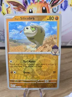 Pokemon TCG : 086/159 Hop's Silicobra Common Reverse Holo Card Journey Together - Image 1