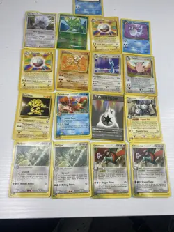 Lot of 19 Vintage Pokemon Cards Dark Wartortle Hitmonlee + More - Image 3